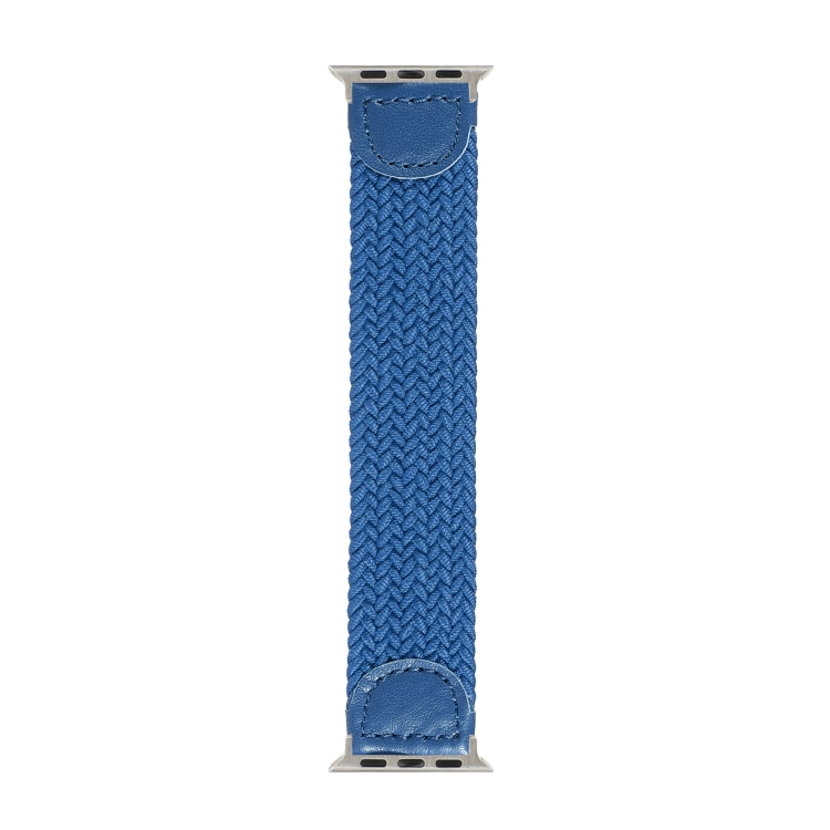 Frerndorf | Nylon + Leder Geflochtenes Uhrenarmband Für Apple Watch Series 7 41mm / 6 & SE & 5 & 4 40mm / 3 & 2 & 1 38mm, Größe:M(Blaut)