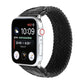 Frerndorf | Nylon + Leder geflochtenes Armband für Apple Watch Series 9&8&7 41mm / SE 3&SE 2&6&SE&5&4 40mm / 3&2&1 38mm, Größe:L(Schwarz)