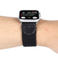 Frerndorf | Nylon + Leder geflochtenes Armband für Apple Watch Series 9&8&7 41mm / SE 3&SE 2&6&SE&5&4 40mm / 3&2&1 38mm, Größe:L(Schwarz)
