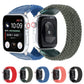 Frerndorf | Nylon + Leder Geflochtenes Armband für Apple Watch Series 9&8&7 41mm / SE 3&SE 2&6&SE&5&4 40mm / 3&2&1 38mm, Größe:L(Rot)