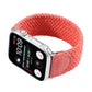Frerndorf | Nylon + Leder geflochtenes Armband für Apple Watch Ultra 49mm&Watch Ultra 2 49mm / Series 9&8&7 45mm / SE 3&SE 2&6&SE&5&4 44mm / 3&2&1 42mm, Größe:L(Rose Rot)