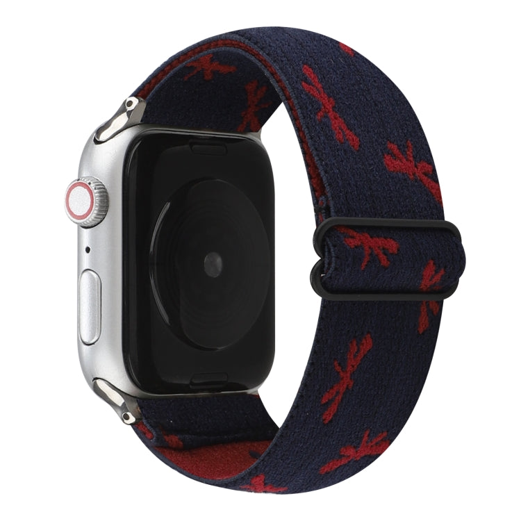 Frendorf | Ethnischer Stil Schnallen-Uhrenarmband für Apple Watch Series 7 41mm / 6 & SE & 5 & 4 40mm / 3 & 2 & 1 38mm (Weinrot Blau)