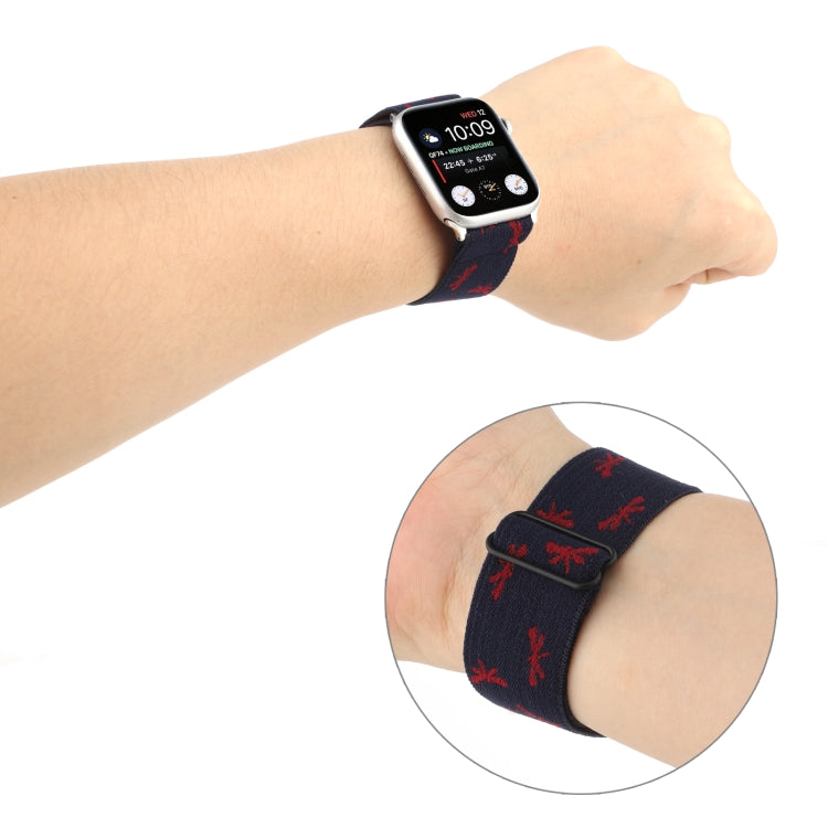 Frendorf | Ethnischer Stil Schnallen-Uhrenarmband für Apple Watch Series 7 41mm / 6 & SE & 5 & 4 40mm / 3 & 2 & 1 38mm (Weinrot Blau)