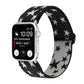 Frendorf | Etnischer Stil Schnallenarmband für Apple Watch Series 7 41mm / 6 & SE & 5 & 4 40mm / 3 & 2 & 1 38mm (Schwarz Weiß)