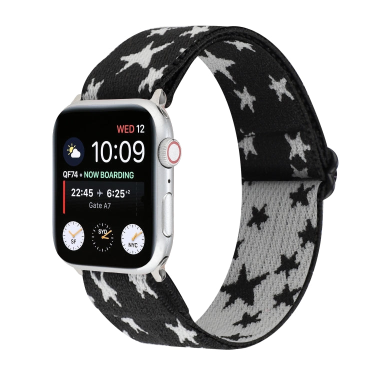 Frendorf | Etnischer Stil Schnallenarmband für Apple Watch Series 7 41mm / 6 & SE & 5 & 4 40mm / 3 & 2 & 1 38mm (Schwarz Weiß)