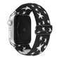 Frendorf | Etnischer Stil Schnallenarmband für Apple Watch Series 7 41mm / 6 & SE & 5 & 4 40mm / 3 & 2 & 1 38mm (Schwarz Weiß)
