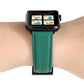 Frerndorf | Litchi-Textur Echtes Leder Armband für Apple Watch Series 7 41mm / 6 & SE & 5 & 4 40mm / 3 & 2 & 1 38mm (Grün)