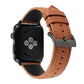 Frerndorf | Litchi-Textur Echtes Leder Uhrenarmband Für Apple Watch Series 7 41mm / 6 & SE & 5 & 4 40mm / 3 & 2 & 1 38mm (Braun)
