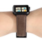 Frerndorf | Litchi-Textur Echtes Leder Uhrenarmband Für Apple Watch Series 7 45mm / 6 & SE & 5 & 4 44mm / 3 & 2 & 1 42mm (Khaki)
