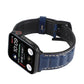 Frerndorf | Echtes Leder Armband für Apple Watch Series 7 41mm / 6 & SE & 5 & 4 40mm / 3 & 2 & 1 38mm (Blau)