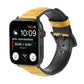 Frerndorf | Echtes Leder Uhrenarmband für Apple Watch Series 7 41mm / 6 & SE & 5 & 4 40mm / 3 & 2 & 1 38mm (Gelb)