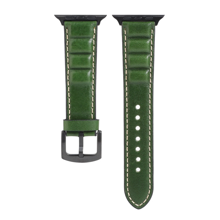 Frerndorf | Echtes Leder Armband für Apple Watch Series 7 45mm / 6 & SE & 5 & 4 44mm / 3 & 2 & 1 42mm (Grün)