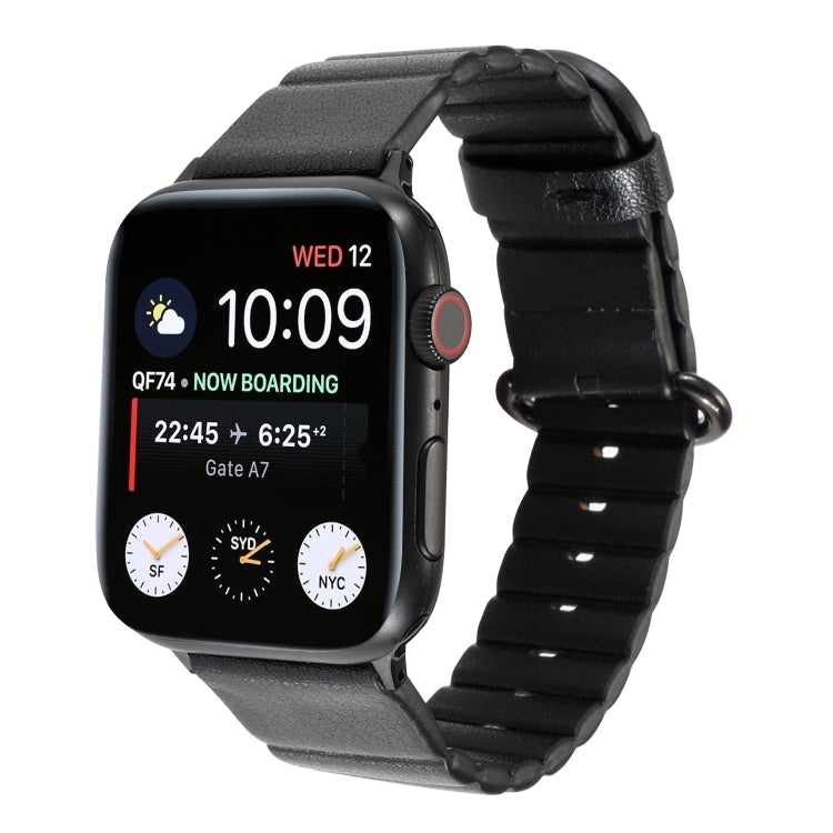 Frerndorf | Loop-Streifen-Uhrenarmband mit Eisen-Schnalle für Apple Watch Series 7 41mm / 6 & SE & 5 & 4 40mm / 3 & 2 & 1 38mm (Schwarz)