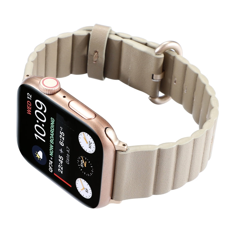 Frerndorf | Loop-Streifen-Uhrenarmband mit Eisen-Schnalle für Apple Watch Series 7 41 mm / 6 & SE & 5 & 4 40 mm / 3 & 2 & 1 38 mm (Champagner Gold)