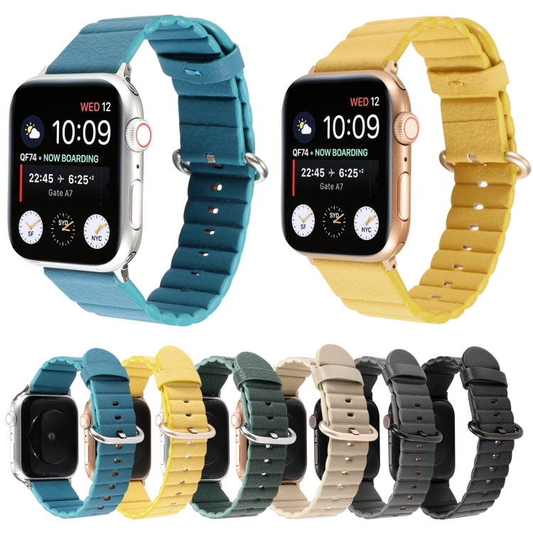 Frerndorf | Loop-Streifen-Uhrenarmband mit Eisen-Schnalle für Apple Watch Series 7 41 mm / 6 & SE & 5 & 4 40 mm / 3 & 2 & 1 38 mm (Champagner Gold)