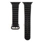 Frerndorf | Loop-Streifen-Uhrenband mit Eisen-Schließe für Apple Watch Series 7 45 mm / 6 & SE & 5 & 4 44 mm / 3 & 2 & 1 42 mm (Schwarz)