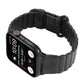 Frerndorf | Loop-Streifen-Uhrenband mit Eisen-Schließe für Apple Watch Series 7 45 mm / 6 & SE & 5 & 4 44 mm / 3 & 2 & 1 42 mm (Schwarz)