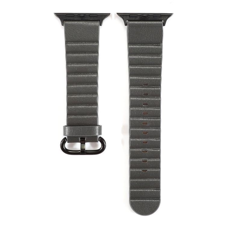 Frerndorf | Loop-Streifen-Uhrenarmband mit Eisen-Schnalle für Apple Watch Series 7 45mm / 6 & SE & 5 & 4 44mm / 3 & 2 & 1 42mm (Grau)