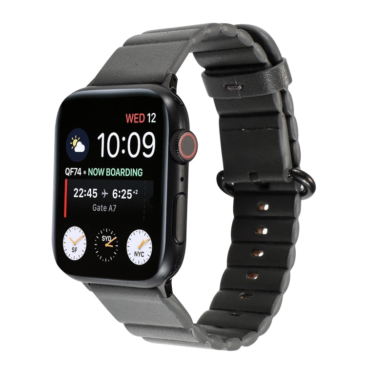Frerndorf | Loop-Streifen-Uhrenarmband mit Eisen-Schnalle für Apple Watch Series 7 45mm / 6 & SE & 5 & 4 44mm / 3 & 2 & 1 42mm (Grau)