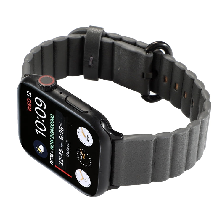 Frerndorf | Loop-Streifen-Uhrenarmband mit Eisen-Schnalle für Apple Watch Series 7 45mm / 6 & SE & 5 & 4 44mm / 3 & 2 & 1 42mm (Grau)