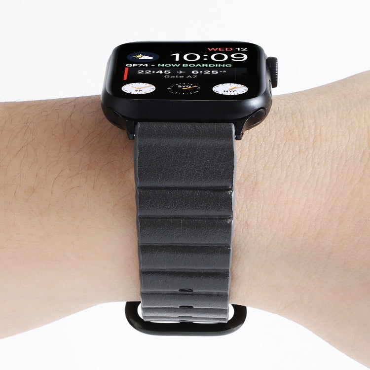 Frerndorf | Loop-Streifen-Uhrenarmband mit Eisen-Schnalle für Apple Watch Series 7 45mm / 6 & SE & 5 & 4 44mm / 3 & 2 & 1 42mm (Grau)