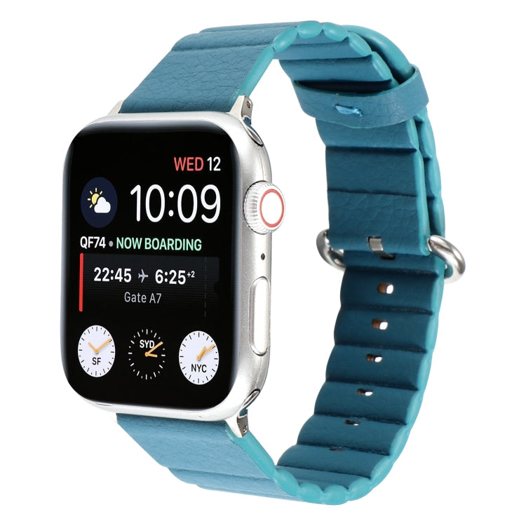 Frerndorf | Loop-Streifen-Uhrenarmband mit Eisen-Schnalle für Apple Watch Series 7 45mm / 6 & SE & 5 & 4 44mm / 3 & 2 & 1 42mm (Himmelblau)