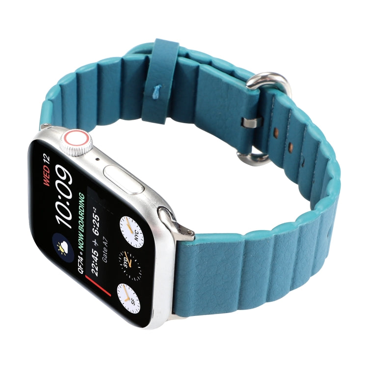 Frerndorf | Loop-Streifen-Uhrenarmband mit Eisen-Schnalle für Apple Watch Series 7 45mm / 6 & SE & 5 & 4 44mm / 3 & 2 & 1 42mm (Himmelblau)