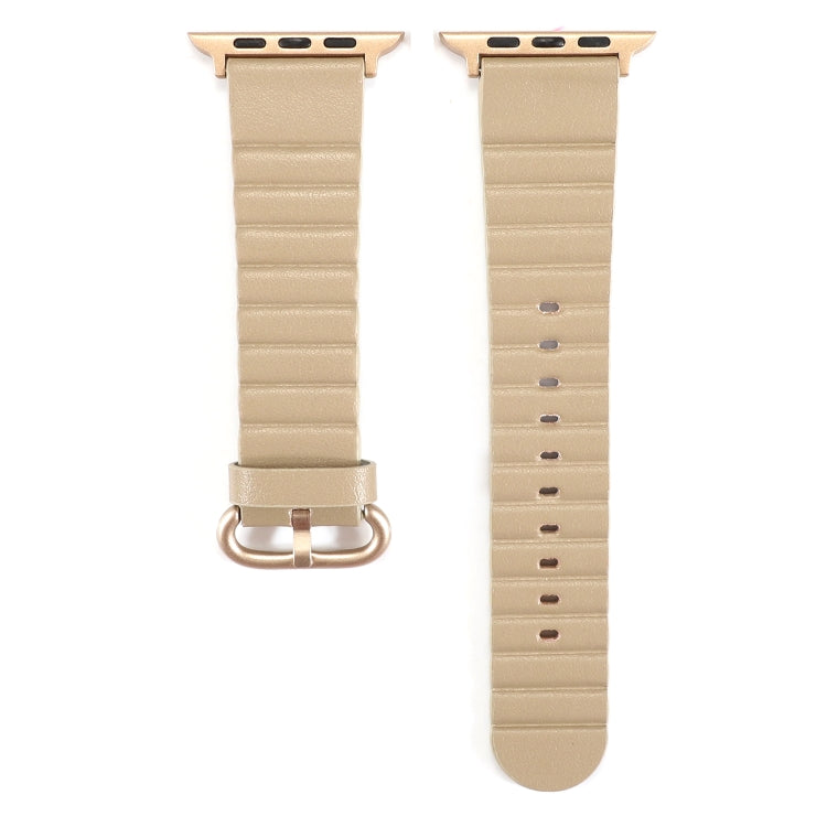 Frerndorf | Loop-Streifen-Uhrenarmband mit Eisen-Schnalle für Apple Watch Series 7 45 mm / 6 & SE & 5 & 4 44 mm / 3 & 2 & 1 42 mm (Champagner Gold)