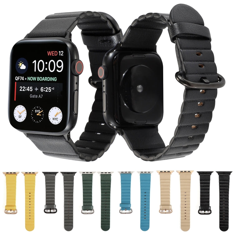 Frerndorf | Loop-Streifen-Uhrenarmband mit Eisen-Schnalle für Apple Watch Series 7 45 mm / 6 & SE & 5 & 4 44 mm / 3 & 2 & 1 42 mm (Champagner Gold)