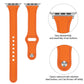 Frerndorf | Lederarmband mit Stahlknopf für Apple Watch Series 9&8&7 41mm / SE 3&SE 2&6&SE&5&4 40mm / 3&2&1 38mm (Orange)
