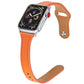Frerndorf | Lederarmband mit Stahlknopf für Apple Watch Series 9&8&7 41mm / SE 3&SE 2&6&SE&5&4 40mm / 3&2&1 38mm (Orange)