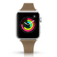 Frerndorf | Lederuhrband mit Stahlknopf für Apple Watch Serie 9&8&7 41mm / SE 3&SE 2&6&SE&5&4 40mm / 3&2&1 38mm (Hellbraun)
