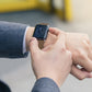 Frerndorf | Lederuhrband mit Stahlknopf für Apple Watch Serie 9&8&7 41mm / SE 3&SE 2&6&SE&5&4 40mm / 3&2&1 38mm (Hellbraun)