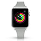 Frerndorf | Lederuhrband mit Stahlknopf für Apple Watch Series 9&8&7 41mm / SE 3&SE 2&6&SE&5&4 40mm / 3&2&1 38mm (Hellgrau)