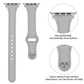Frerndorf | Lederuhrband mit Stahlknopf für Apple Watch Series 9&8&7 41mm / SE 3&SE 2&6&SE&5&4 40mm / 3&2&1 38mm (Hellgrau)