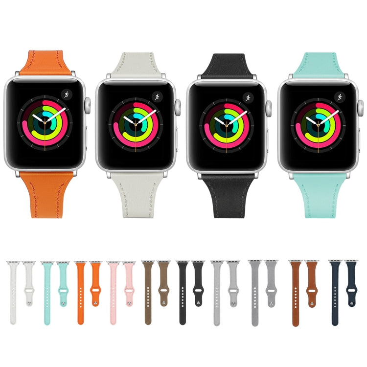 Frerndorf | Lederuhrband mit Stahlknopf für Apple Watch Serie 9&8&7 41mm / SE 3&SE 2&6&SE&5&4 40mm / 3&2&1 38mm (Hellbraun)
