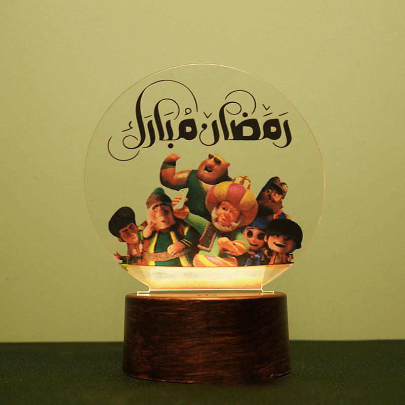 EID Mubarak LED Licht Tischornamente 3D Acryl Nachtlampe Muslim Ramadan Party Eid Al Adha Ramadan Dekoration für Zuhause