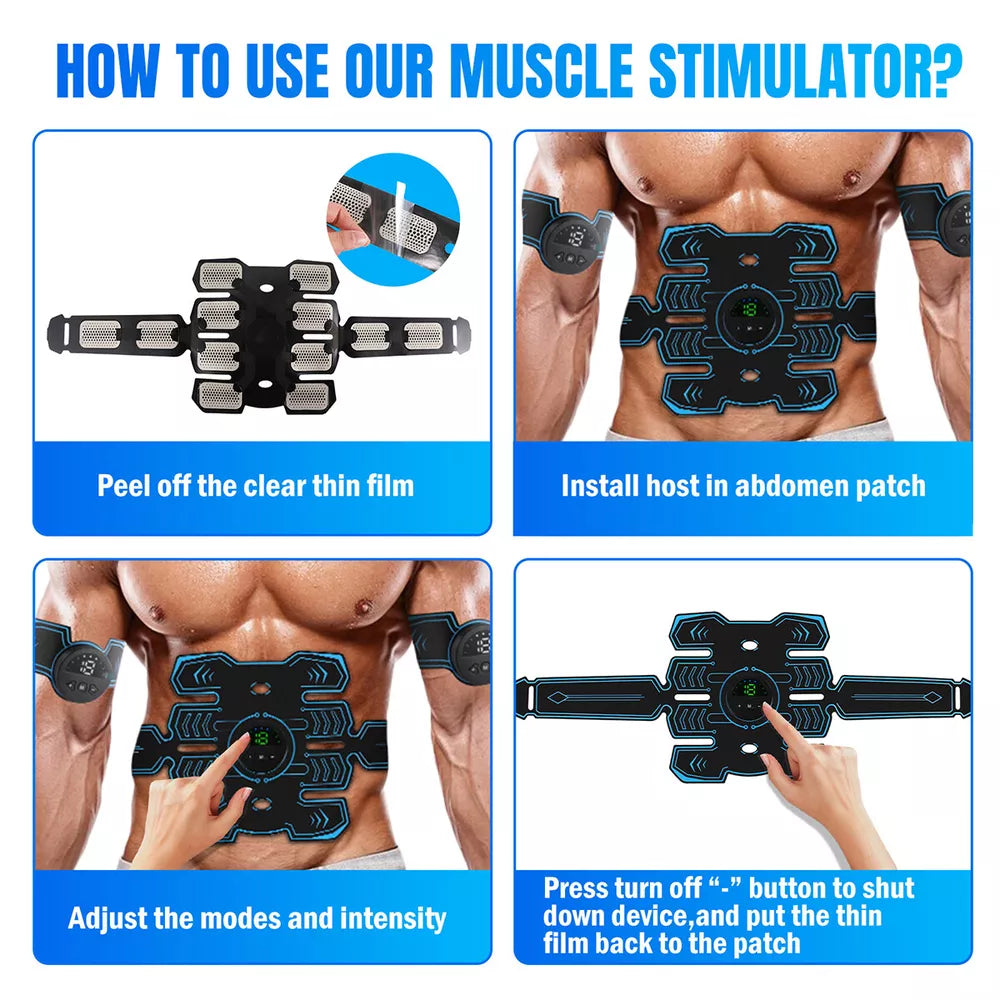 Frendorf | 2024 Neuer Abs-Stimulator - Abs + Arme + Gel-Pads