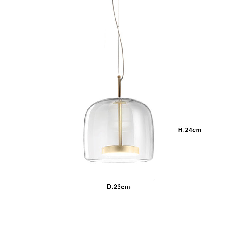Frendorf | LuminVivo Hotel Glas Pendelleuchte | Modernes Design | Dimmbares LED-Licht