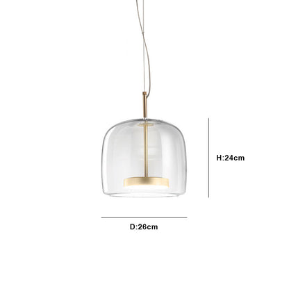 Frendorf | LuminVivo Hotel Glas Pendelleuchte | Modernes Design | Dimmbares LED-Licht