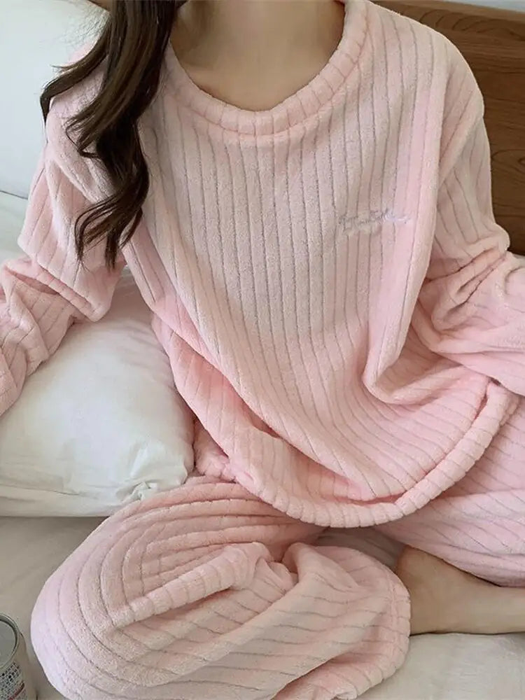 Frendorf | Winter-Pyjama-Set aus weichem Samt