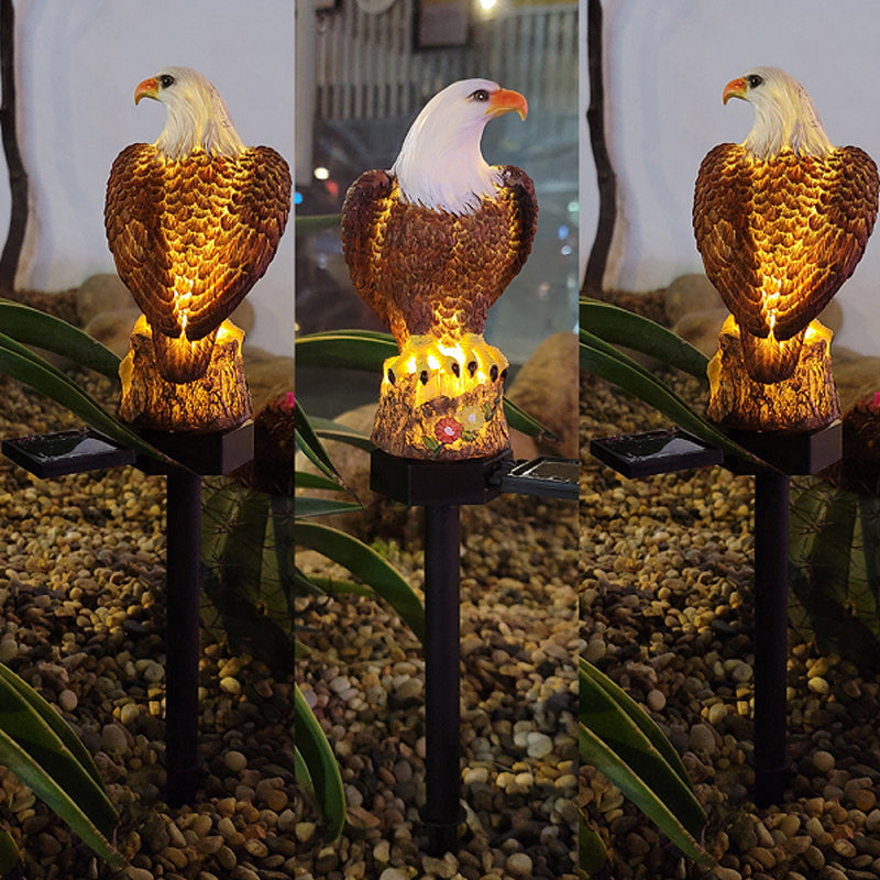 Frendorf | Garten-Eule-Papagei-Statue LED Solarlicht Außen wasserdicht Rasenlampe