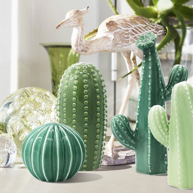Östliche Dekoration Raumdekoration Grüner Kaktus Home Ästhetik Deko Kaktus Heimdekoration Dekorationen Geschenke Keramikkaktus