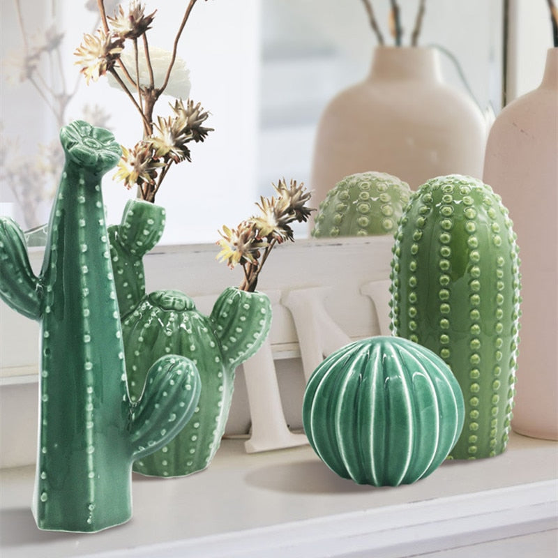 Östliche Dekoration Raumdekoration Grüner Kaktus Home Ästhetik Deko Kaktus Heimdekoration Dekorationen Geschenke Keramikkaktus
