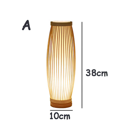 Frendorf | ZenGlow Japanisch inspirierte LED Tischlampe – Einzigartiges Design mit warmer Ausstrahlung