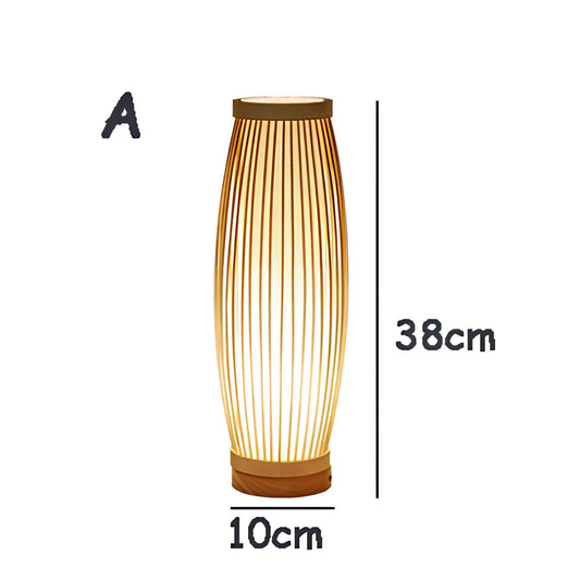 Frendorf | ZenGlow Japanisch inspirierte LED Tischlampe – Einzigartiges Design mit warmer Ausstrahlung