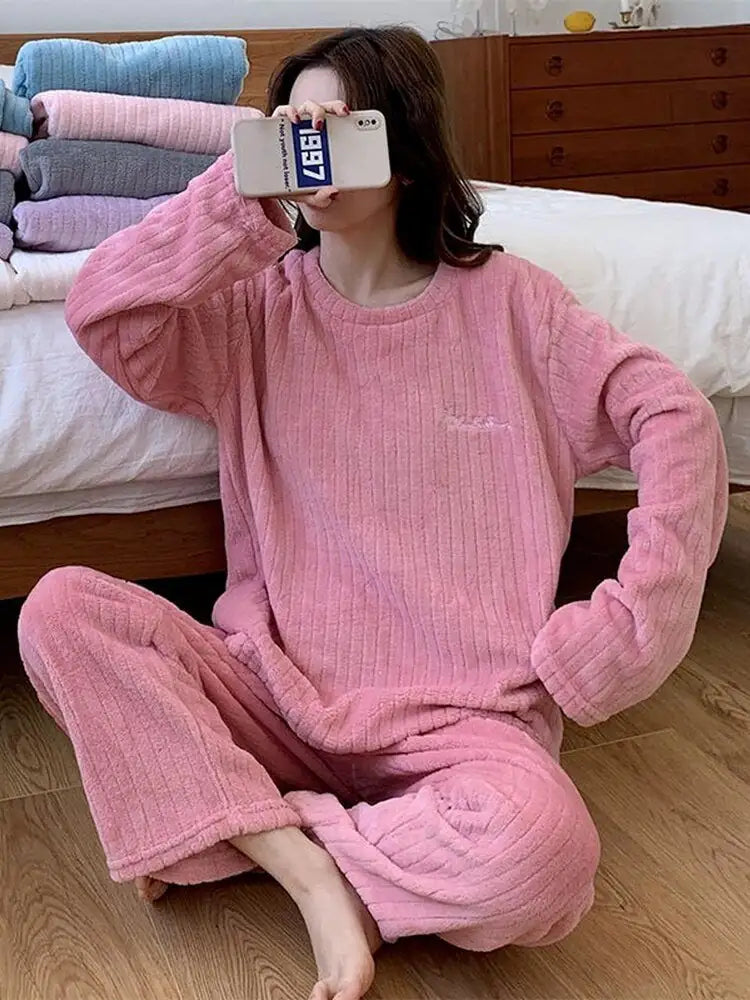 Frendorf | Winter-Pyjama-Set aus weichem Samt