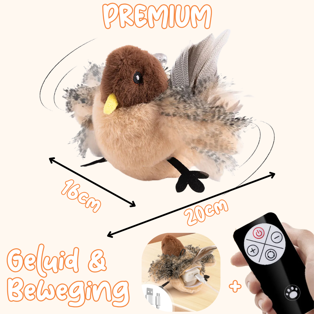 Frendorf | Eindeloos Speelplezier voor Je Kat: Ontdek het Zingende Vogel Vriend Kat Speelgoed!
