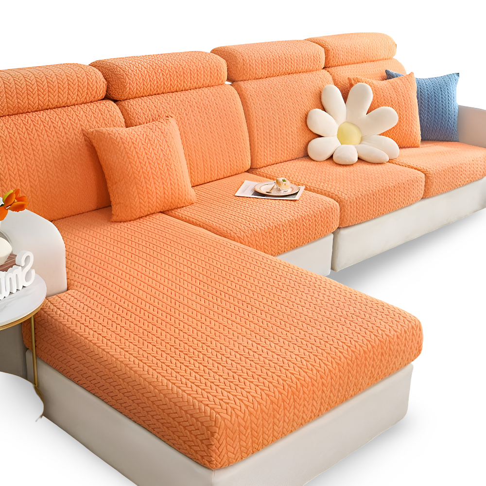 Frendorf | ElasticEase Sofabezug - dehnbarer Jacquard Sofabezug