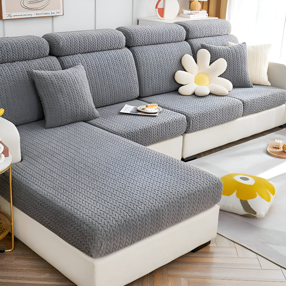 Frendorf | ElasticEase Sofabezug - dehnbarer Jacquard Sofabezug